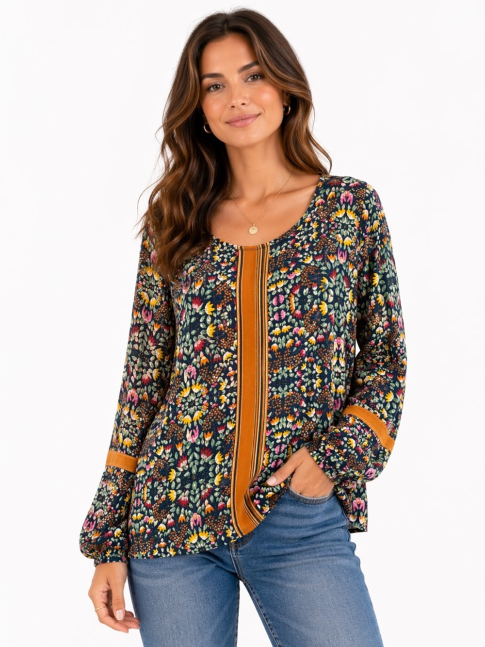 EUC Matilda Jane Size Medium Floral Patterned Women's Top